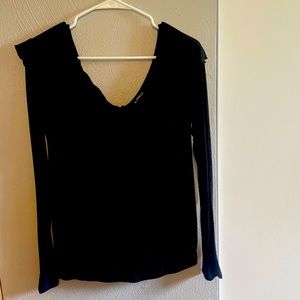 Black off the shoulder top
